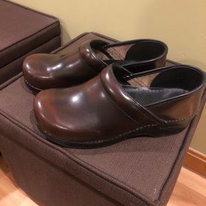 Brown Dansko clogs